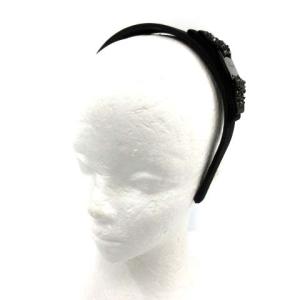 Salvatore Ferragamo カチューシャ 髪飾り リボン 黒 ブラック