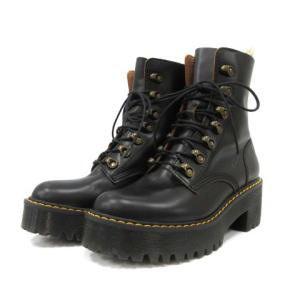 Dr.Martens Leona 7 Hook Boot ショート レースアップ UK5 ブラック