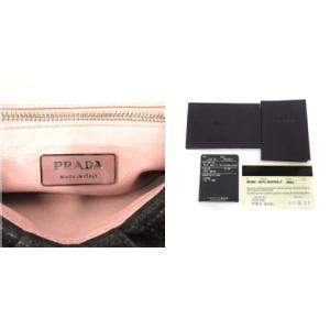 PRADA 2WAY ショルダーバッグ ビジュー レザー ブラック