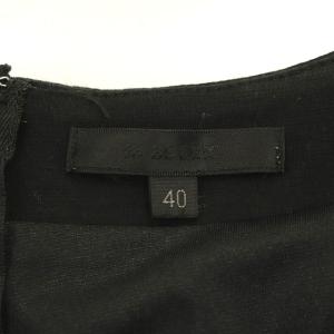 TO BE CHIC 20SS ワンピース レース 切替 ひざ丈 半袖 40 黒 ブラック