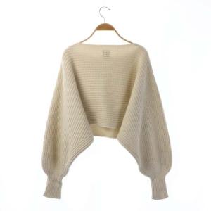 Spick&Span 19AW 畦ショートプルオーバーニットセーター アイボリー