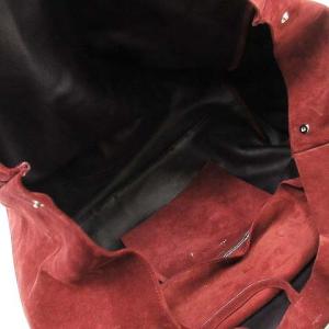 Theory トートバッグ ハンドバッグ スエード ボルドー