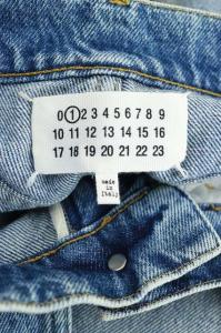 Martin Margiela 1 18AW ダメージ加工ワイドデニムパンツ ジーンズ 36 青 ブルー