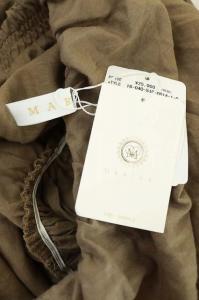 MARIHA 草原の夢のドレスワンピース ベアトップ ロング フレア ティアード カーキ