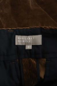 MARGARET HOWELL 19AW ワイドコーデュロイパンツ タック 3 茶 ブラウン
