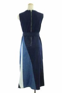 Grace Class 18SS デニムカラーブロックワンピース 36 ネイビー