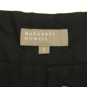 MARGARET HOWELL 19SS HIGH DENSE LINEN ワイドパンツ 2 ブラック