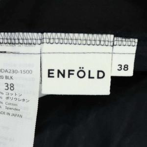 ENFOLD SOMELOS クリームパフスリーブトップス ブラウス シャツ ボリュームスリーブ ドロスト 七分袖 36 黒 ブラック
