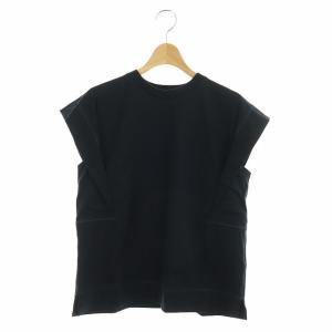 コットン天竺ショートスリーブ カットソー  シルク混 1 ダークネイビー