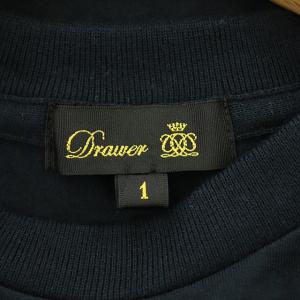 Drawer コットン天竺ショートスリーブ カットソー  シルク混 1 ダークネイビー