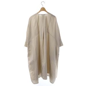 ebure フロントジッププルオーバーフレアワンピース 36 ライトベージュ