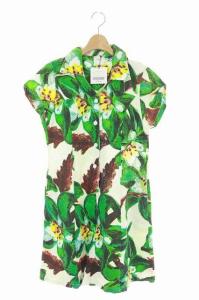 リネンボタニカル柄オールインワン F マルチカラー