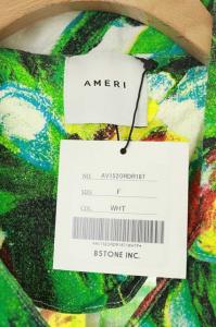 Ameri VINTAGE リネンボタニカル柄オールインワン F マルチカラー