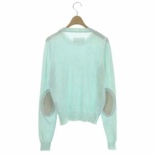 Martin Margiela 4 エルボーパッチニットカットソー S ライトブルー 