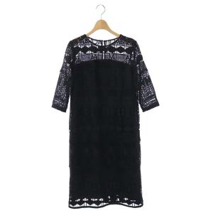 20AW レタードレースワンピース 36 ブラック