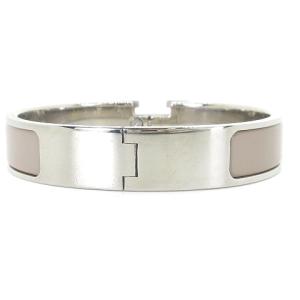 HERMES クリッククラックPM バングル ロゴ シルバー