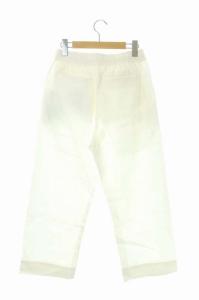 MARGARET HOWELL 21SS LINEN COTTON TWILL パンツ イージー ストレート 1 白 ホワイト