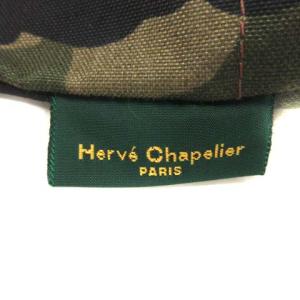 Hervé Chapelier ナイロンカモフラトートバッグ カーキ