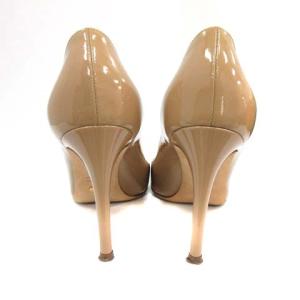 Sergio Rossi ハイヒールパテントレザーパンプス 36.5 ベージュ