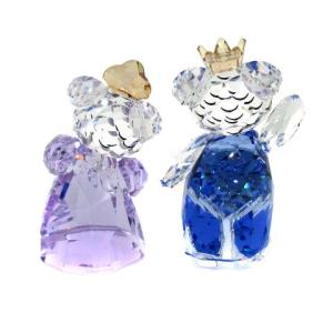 SWAROVSKI クリスベア Kris Bears Prince&Princess くま クリスタル 置物 ピンク 青 ブルー 301569
