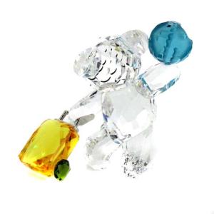 SWAROVSKI クリスベア Kris Bears-I Travel The World クリスタル 置物 くま 水色 ライトブルー 黄 イエロー