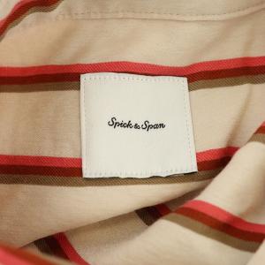 Spick&Span 21SS EMMETEX ストライプシャツワンピース ピンクベージュ