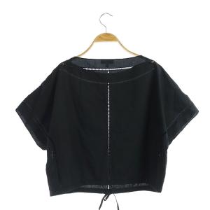 Theory 21SS LADDER EYELET SS EYELET TOP ブラウス S ブラック