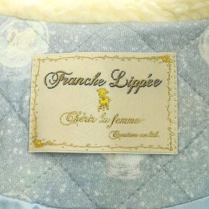 franche lippée 中綿コート 動物スノードーム柄 フード キルティング ジップアップ ロング M ライトブルー