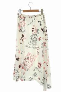 Diagram GRACE CONTINENTAL 20SS スタープリントロングスカート 36 ホワイト