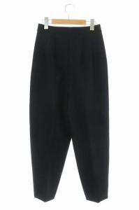 ENFOLD 19AW テーパードパンツ ジッパーフライ タック センタープレス 36 黒 ブラック