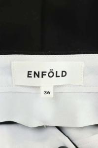 ENFOLD 19AW テーパードパンツ ジッパーフライ タック センタープレス 36 黒 ブラック