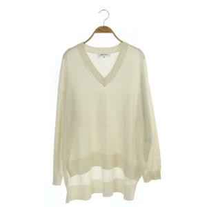 20SS シルクVネックニット カットソー 38 ホワイト