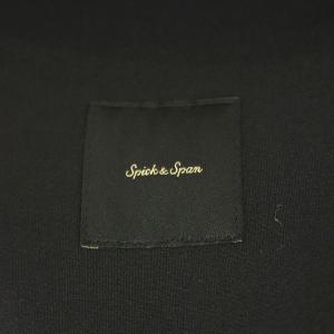 Spick&Span 20AW ダブルクロスVネックワンピース ロング ノースリーブ 36 黒 ブラック