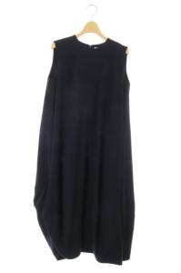 19AW ノースリーブワンピース 変形 ロング 36 濃紺 ダークネイビー