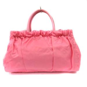 PRADA 2WAYバッグ ギャザー ナイロン ピンク BN1631