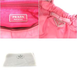 PRADA 2WAYバッグ ギャザー ナイロン ピンク BN1631