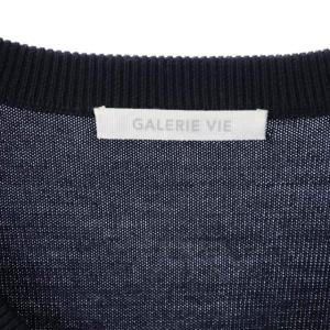 GALERIE VIE 20AW ニット プルミエールウール 長袖 プルオーバー Vネック S ネイビー