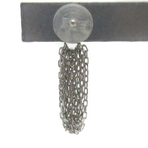 Hirotaka ピアス 片耳用 K10WG ダイヤモンド 0.05ct チェーン