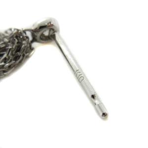 Hirotaka ピアス 片耳用 K10WG ダイヤモンド 0.05ct チェーン