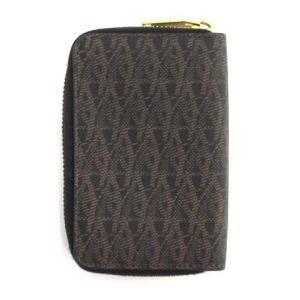 SAINT LAURENT PARIS 6連キーケース モノグラム ラウンドジップ 総柄 ゴールド金具 ベージュ ブラック