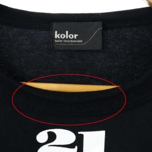 kolor 21SS ハード天竺 S/S TeeプリントTシャツ 半袖 3 ブラック