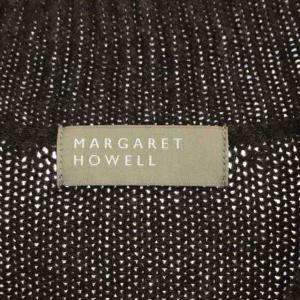 MARGARET HOWELL 19AW ウール Vネックカーディガン ニット 長袖 前開き 2 茶 ブラウン