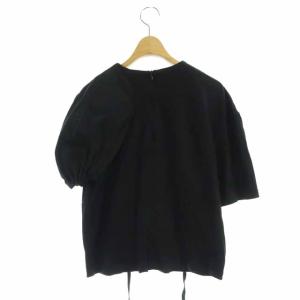 AKIRANAKA Morgane PO BK ギャザープルオーバーブラウス 2 ブラック