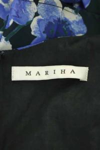 MARIHA ワンピース ロング マキシ丈 花柄 ダークグリーン ブルー