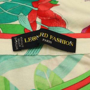 LEONARD ファッション FASHION 花柄 タイトスカート ミモレ丈 69?72 白 ホワイト マルチカラー