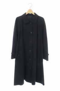 ステンカラーコート ロング アウター 2 紺 ネイビー