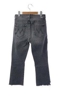 MOTHER INSIDER CROP STEP FRAY デニムパンツ 28 グレー