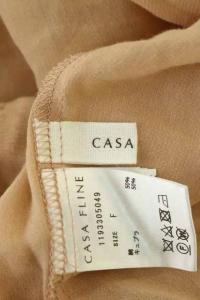 CASA FLINE 19SS 長袖 ワンピース ロング ハイネック  F ピンクベージュ