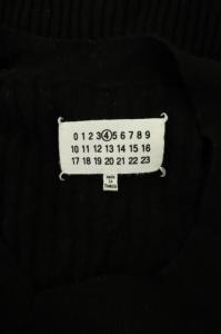 Martin Margiela 4 Vネックウールリブニット セーター 長袖 プルオーバー S 黒 ブラック