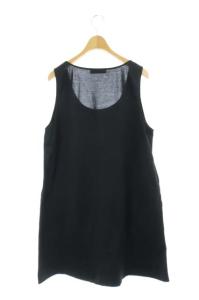 PRADA ノースリーブワンピース ミニ チュニック 切替 XS ブラック 